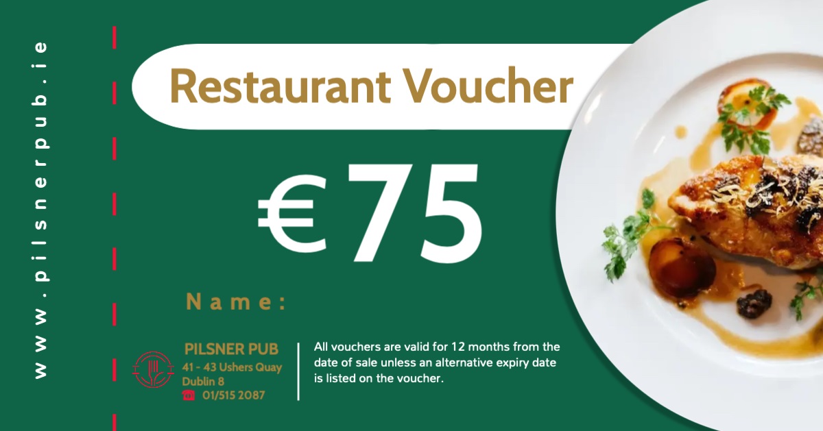 Gift Voucher Pilsner Pub ie